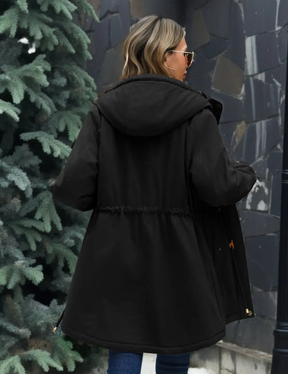 🦃 Thanksgiving Sale — Women's Fleece Parka Jacket | Warm & Hooded | Limited Time Only