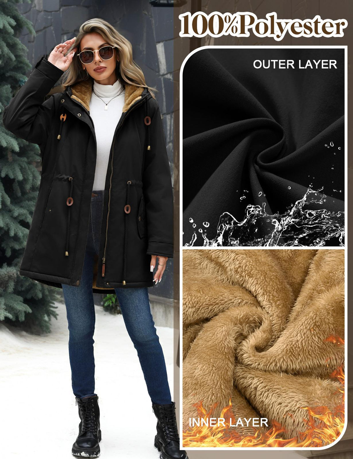 🦃 Thanksgiving Sale — Women's Fleece Parka Jacket | Warm & Hooded | Limited Time Only