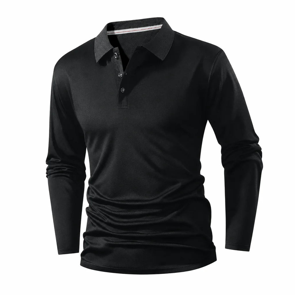 Men's Long Sleeve Collared T-Shirt
