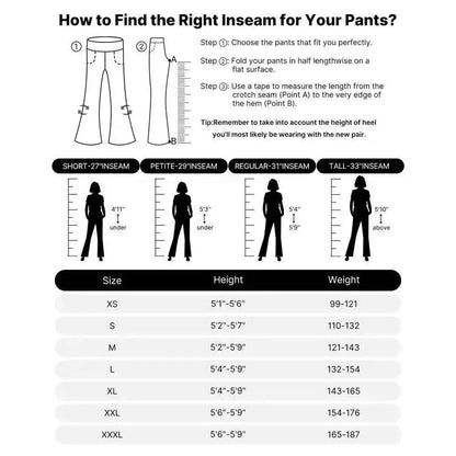 💘Women's High-Waist Stretch Wide-Leg Pants – Flattering Comfort Dress Pants with Pockets