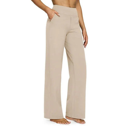💘Women's High-Waist Stretch Wide-Leg Pants – Flattering Comfort Dress Pants with Pockets
