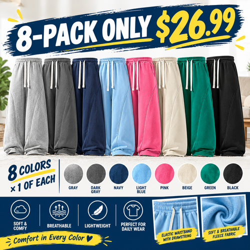 Unisex Fleece-Lined Warm Athletic Pants – Plus-Size Loose-Fit Casual Trousers with Drawstring Waist