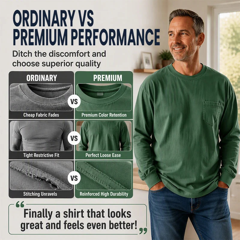 Men's Loose-Fit Long Sleeve T-Shirt