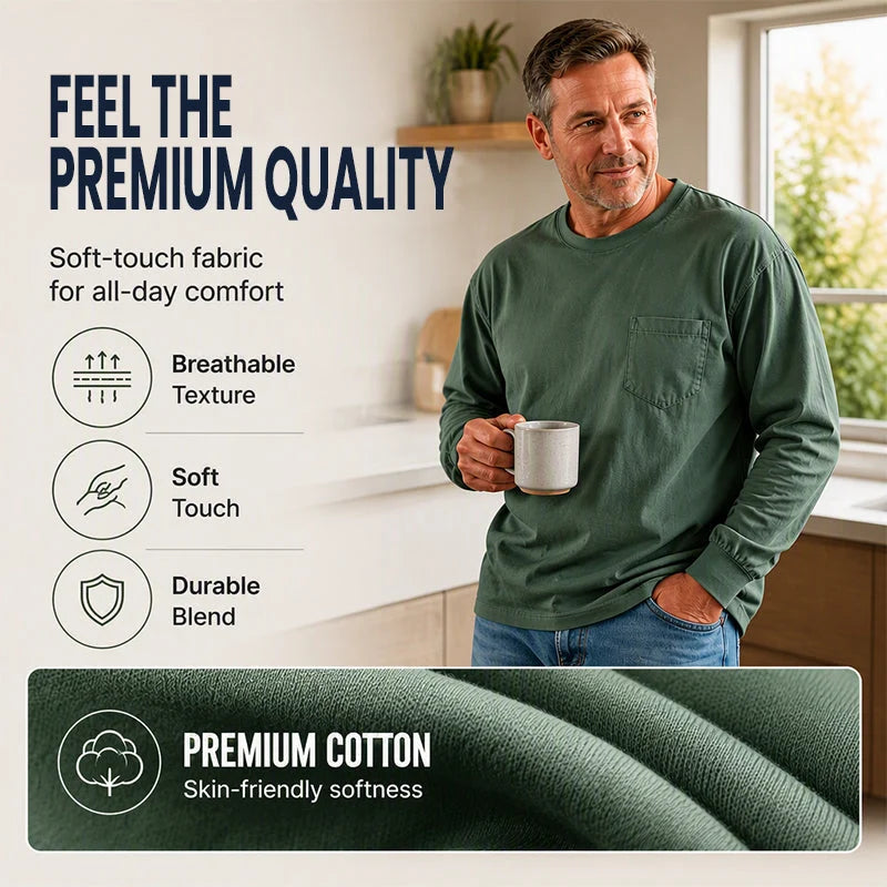Men's Loose-Fit Long Sleeve T-Shirt