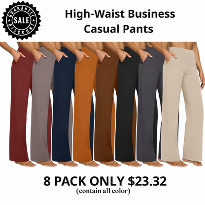 LAST DAY SALEWomen's High-Waisted Casual Wide Leg Pants with Pockets