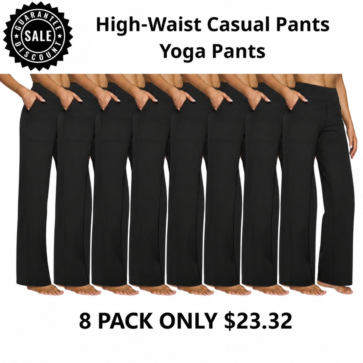LAST DAY SALEWomen's High-Waisted Casual Wide Leg Pants with Pockets