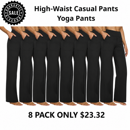 LAST DAY SALEWomen's High-Waisted Casual Wide Leg Pants with Pockets