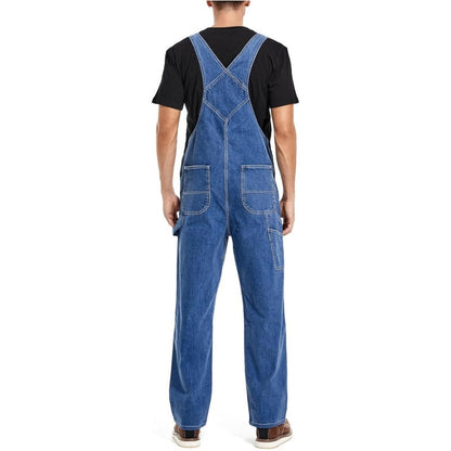 Men's 13.5 oz Cotton Denim Bib Overalls – 83294-Style Heavy-Duty Workwear with Adjustable Straps & Tool Pockets