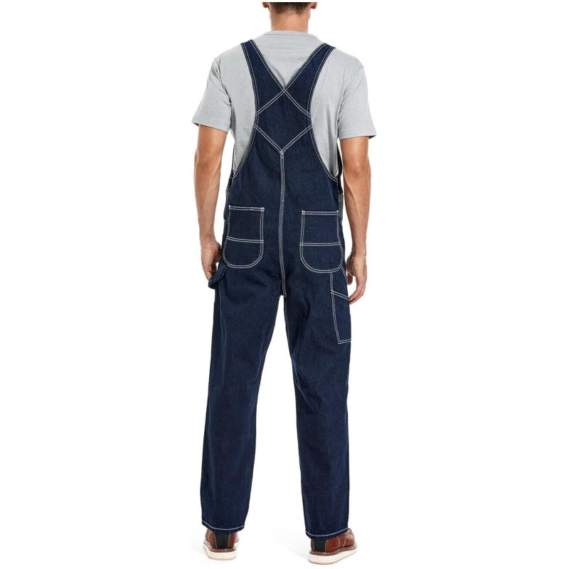 Men's 13.5 oz Cotton Denim Bib Overalls – 83294-Style Heavy-Duty Workwear with Adjustable Straps & Tool Pockets
