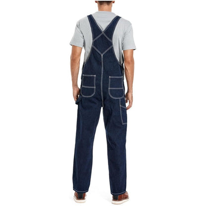 Men's 13.5 oz Cotton Denim Bib Overalls – 83294-Style Heavy-Duty Workwear with Adjustable Straps & Tool Pockets
