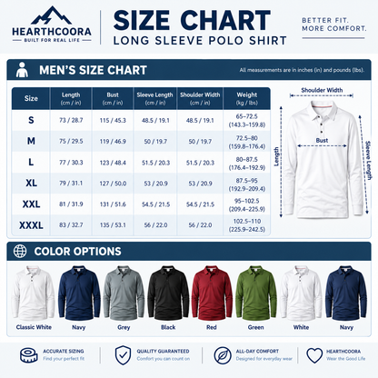 Men's Long Sleeve Collared T-Shirt