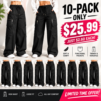 ⚡FINAL SALE 🔥Women's lightweight loose cargo pants with multiple pockets
