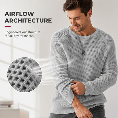 ✨Limited-Time Offer🎁Men's Crewneck Sweater Soft Casual Sweaters Classic Long Sleeve Pullover Sweaters with Ribbing Edge