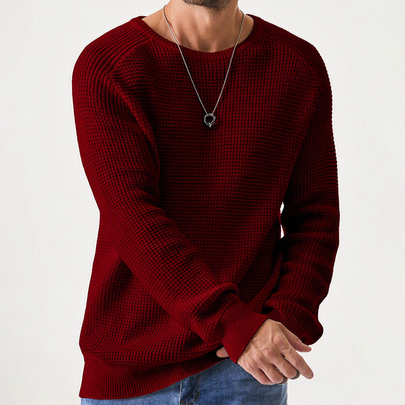 ✨Limited-Time Offer🎁Men's Crewneck Sweater Soft Casual Sweaters Classic Long Sleeve Pullover Sweaters with Ribbing Edge