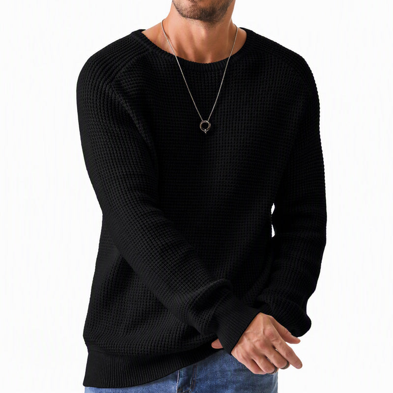 ✨Limited-Time Offer🎁Men's Crewneck Sweater Soft Casual Sweaters Classic Long Sleeve Pullover Sweaters with Ribbing Edge
